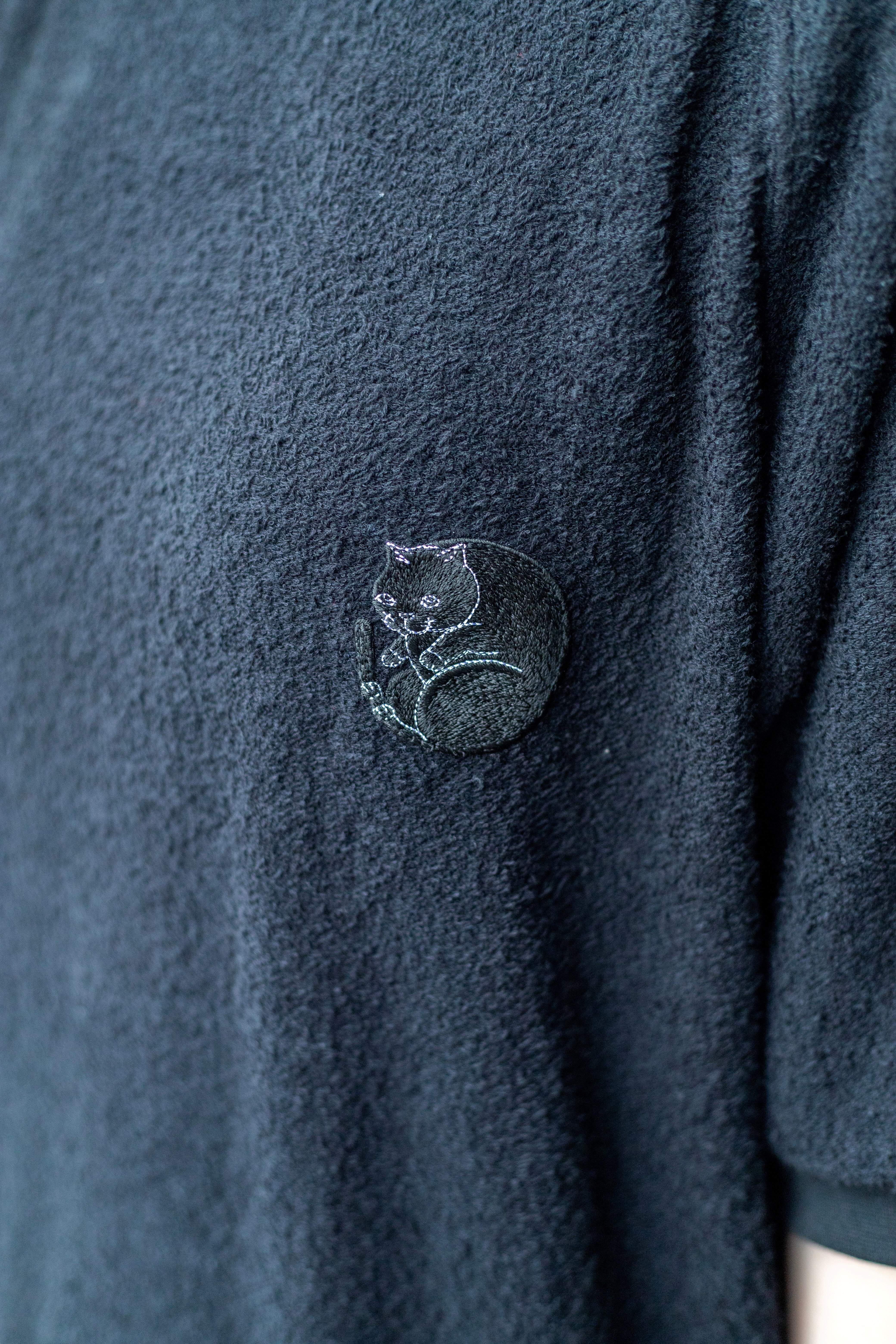 山猫パイルTシャツ【ブラック】