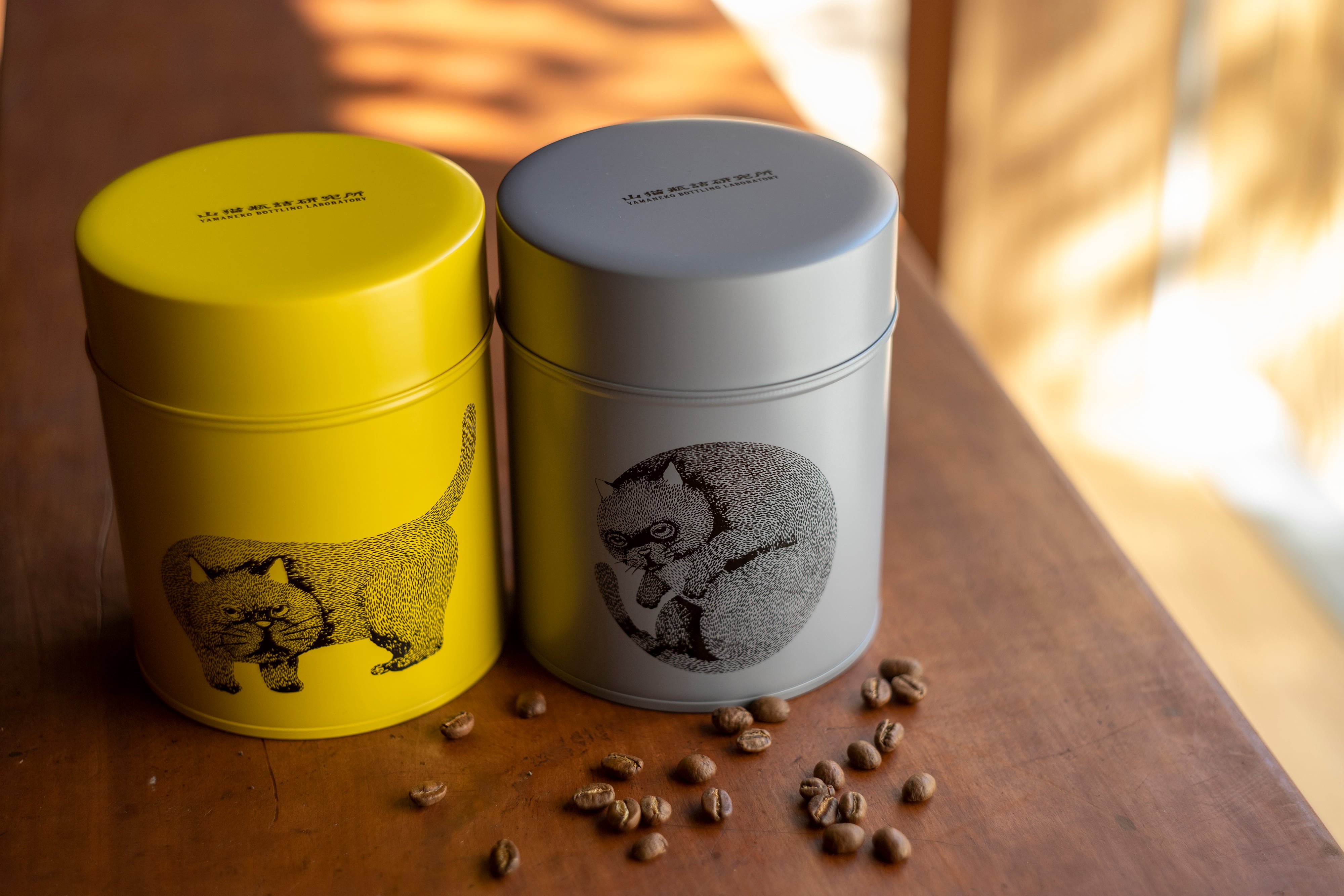 山猫瓶詰研究所　猫缶キャニスター　グレー