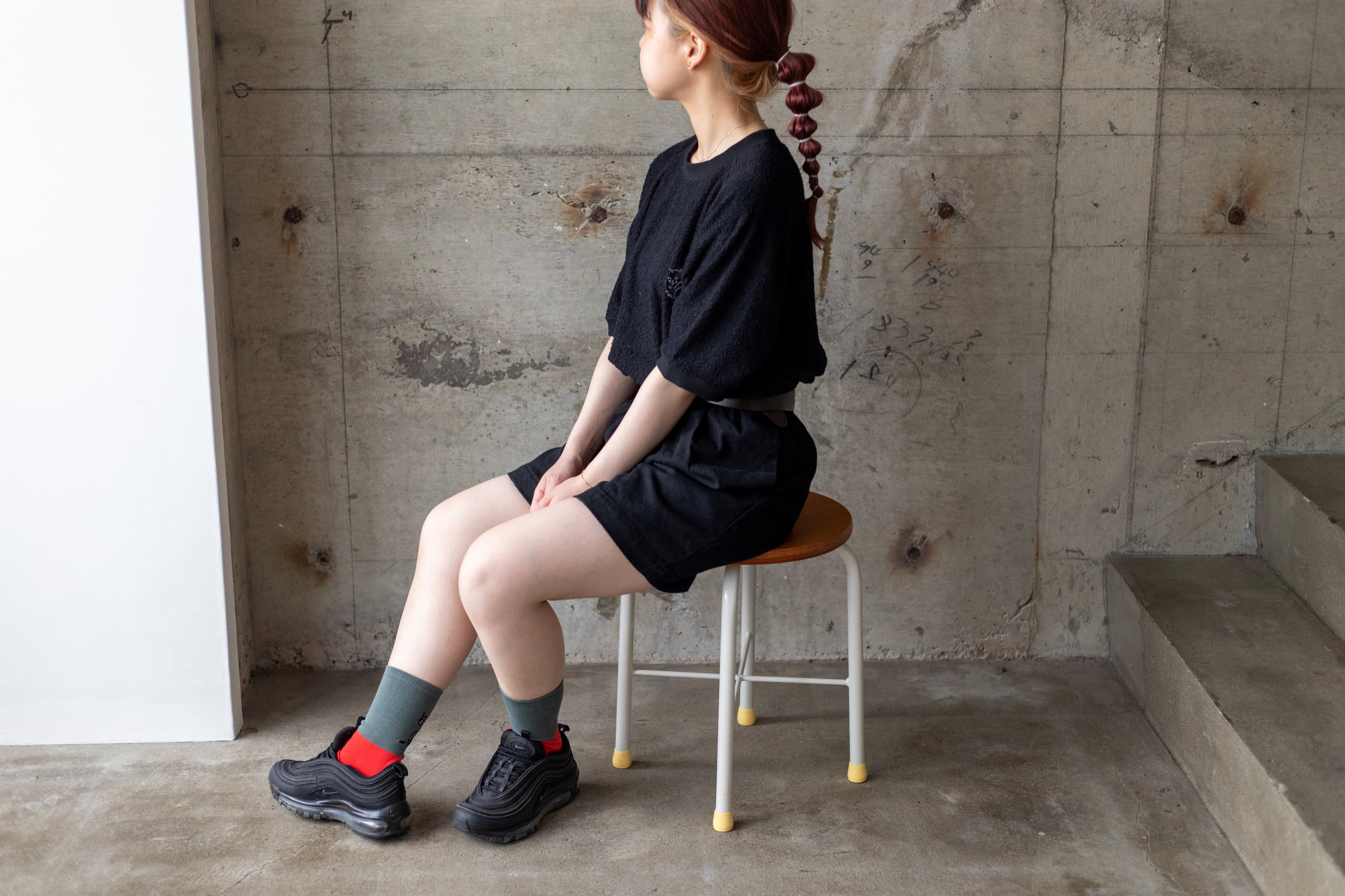 山猫靴下【双子猫/レッド】