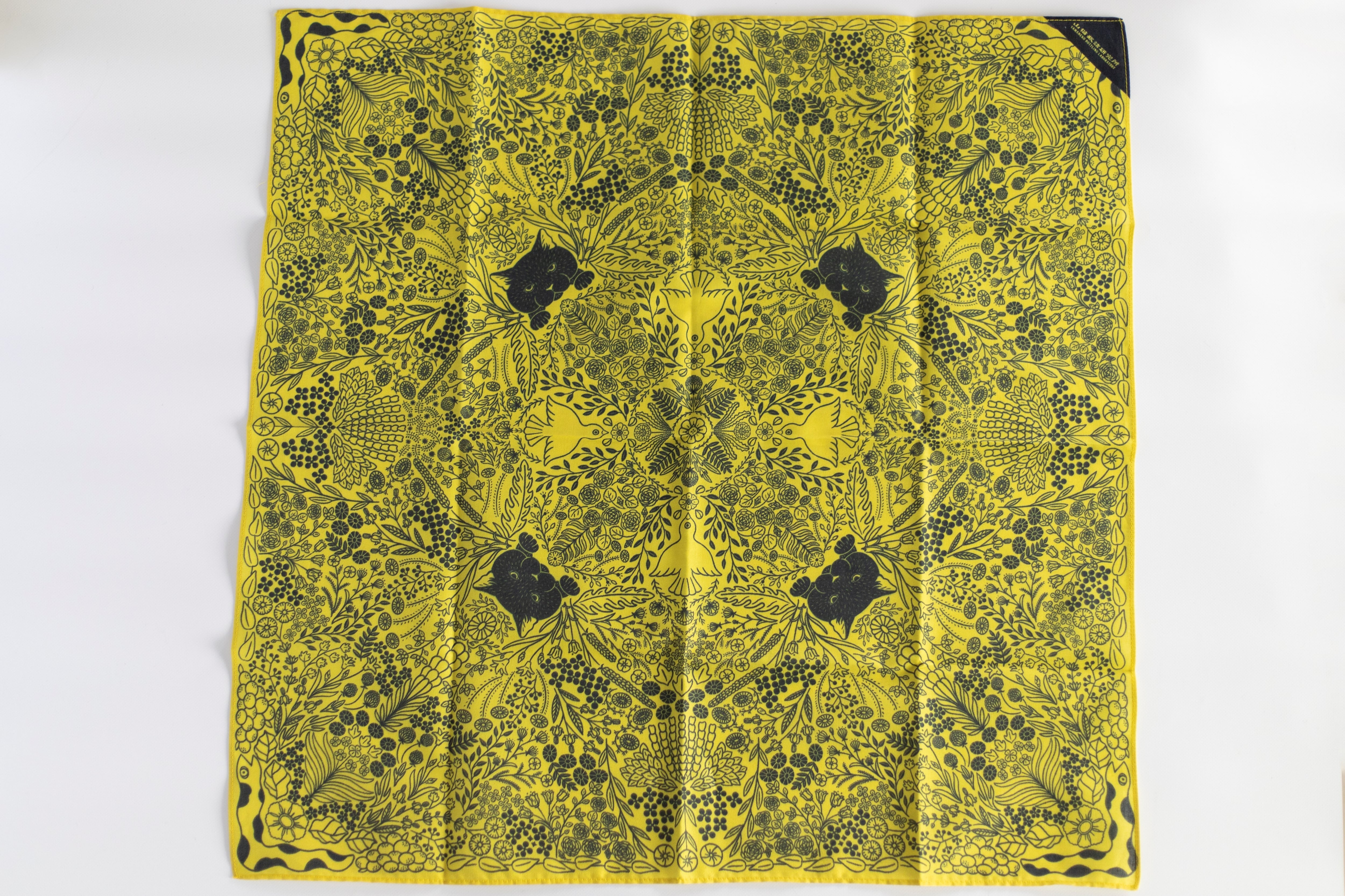 山猫瓶詰研究所　ハンカチ　山猫の庭